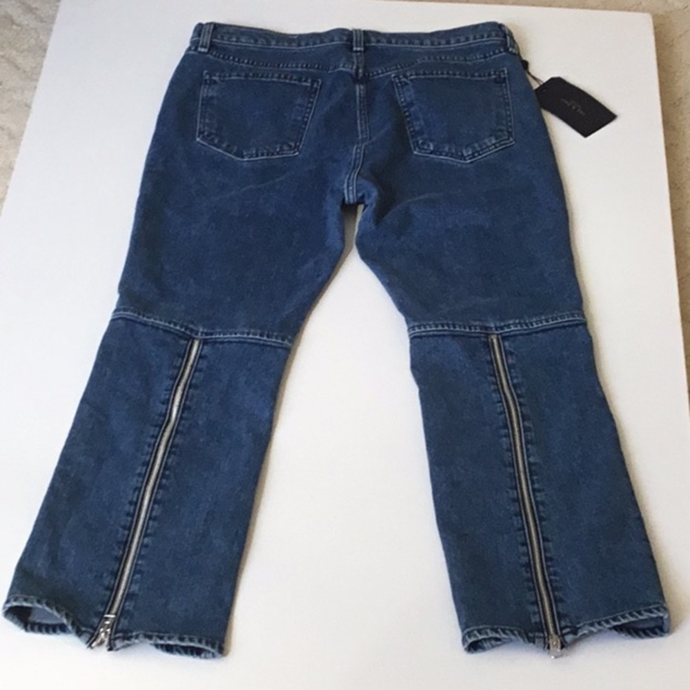 Rag & Bone Blue Bain Iver Pant Cropped Flair - Picture 8 of 8